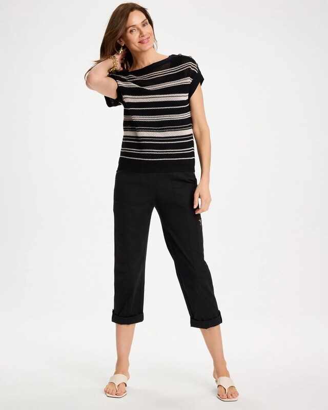 Poplin Cropped Pants - image 2